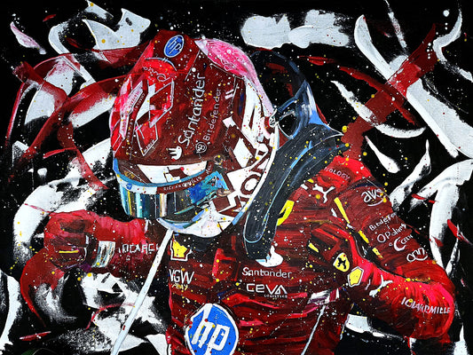 Charles Leclerc Monaco Victory Painting
