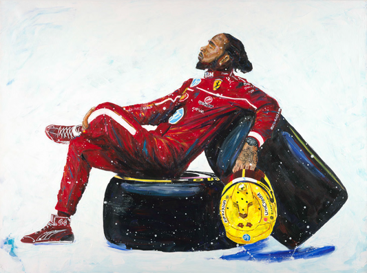 Lewis Hamilton Ferrari Art Print