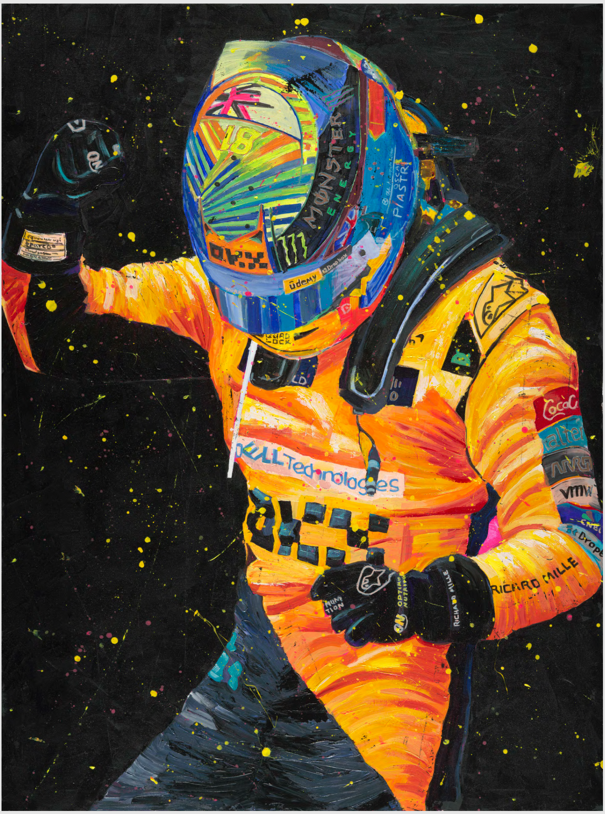 Oscar Piastri McLaren Art Print