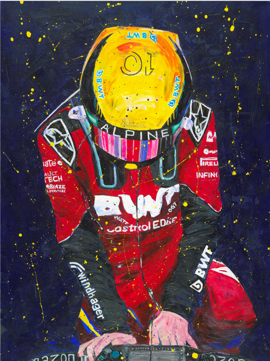 Pierre Gasly in Alpine Art Print